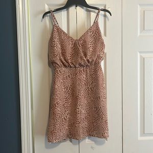 Pink Leopard Print Dress